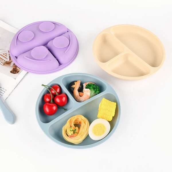 Baby sillicon plate / Double Spoon